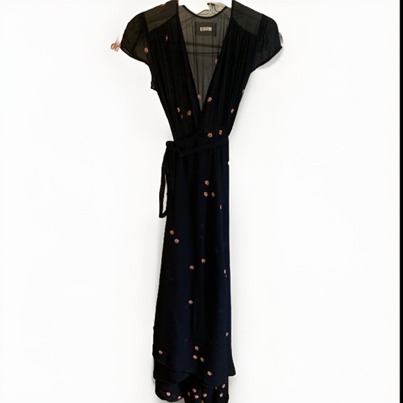 Reformation Dresses & Skirts - Reformation black maxi wrap dress small